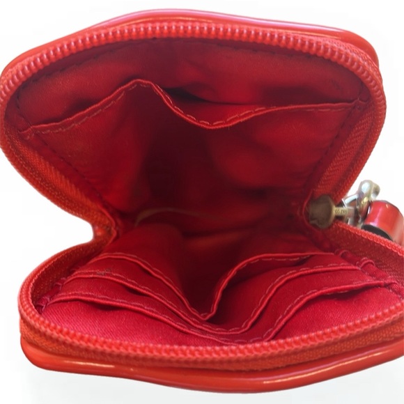 Coach Sutton Khaki Vermillion Orange Credit Card Wristlet Universal Case - Picture 4 of 6